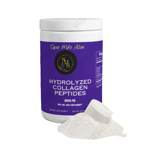 Grass-Fed Hydrolyzed Collagen Peptides Powder and scoop